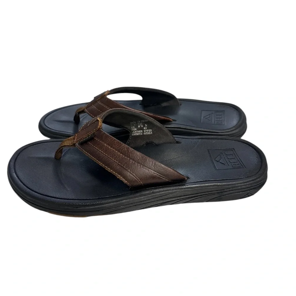 Reef Men's Brown Leather Sandals Size 9